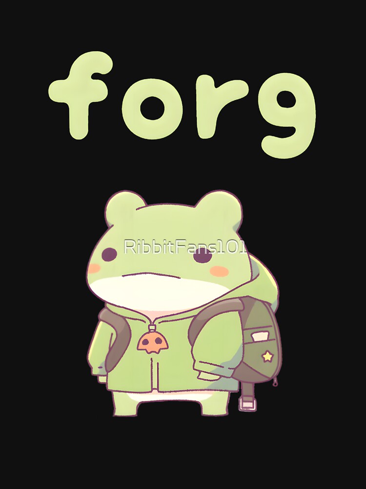 Kawaii Frog School Backpack: Cute Cottagecore Aesthetic with Anime Toad Walking by RibbitFans101