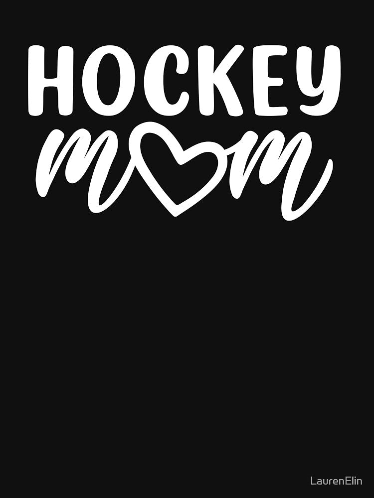 Hockey Mom Heart White by LaurenElin