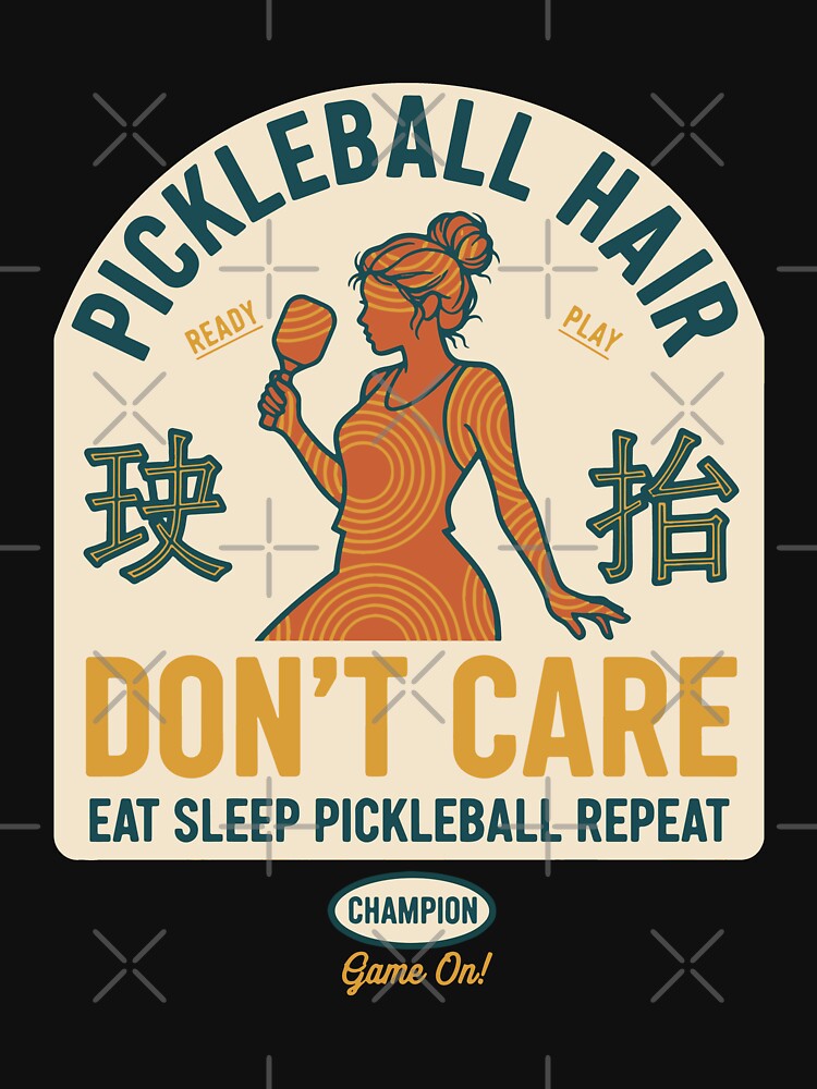 Pickleball Hair Dont Care Love Pickleball Funny by LuminOrb