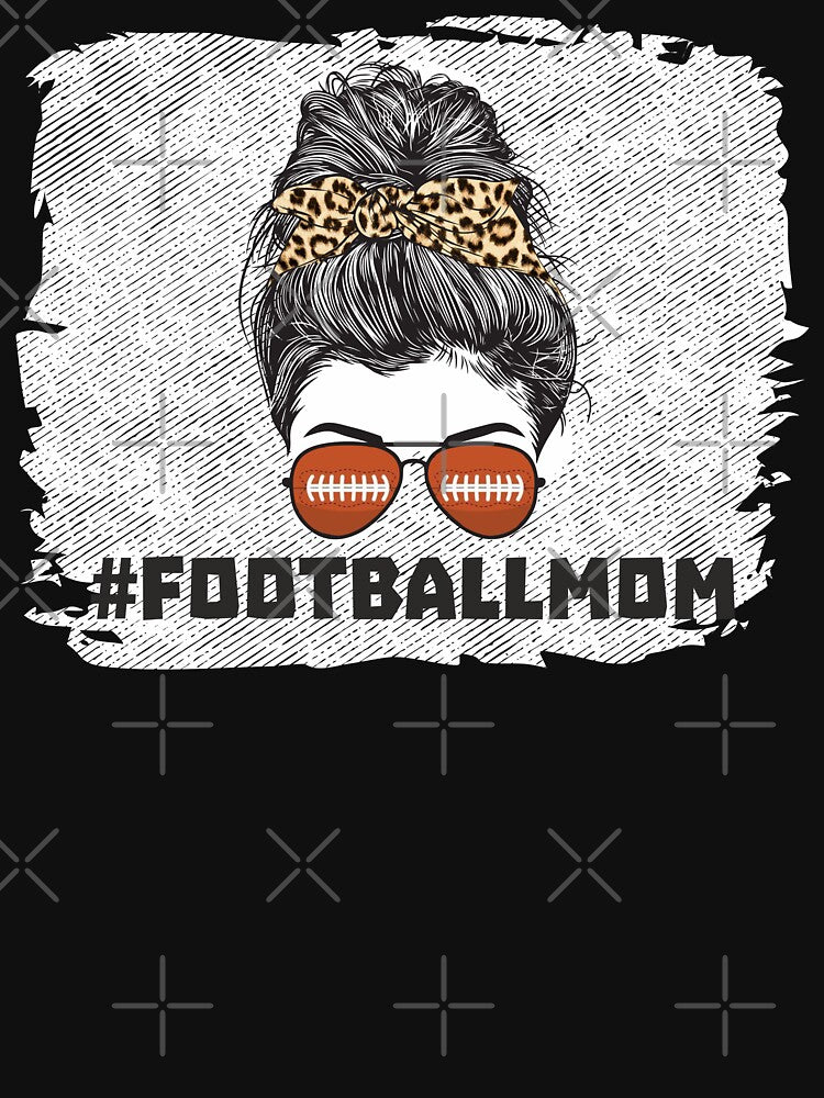 Football Mom Messy Bun Sunglasses Leopard Bandana Game Costume for Mother by alenaz