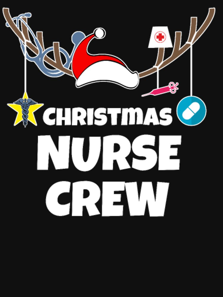 Christmas Nurse Crew Mask Tshirt by Clavitaps