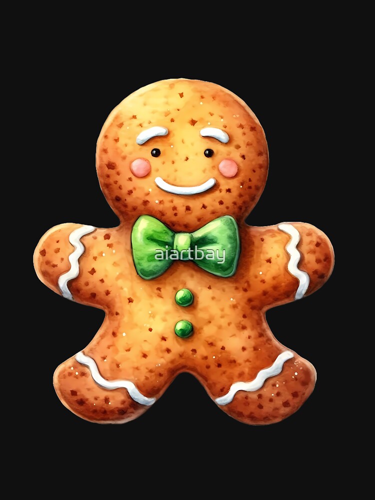 Jolly Gingerbread: Watercolor Illustration by aiartbay
