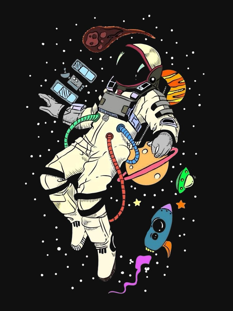 Lost in Space – Astronaut Meditation with Planets by MedCanvas Unisex