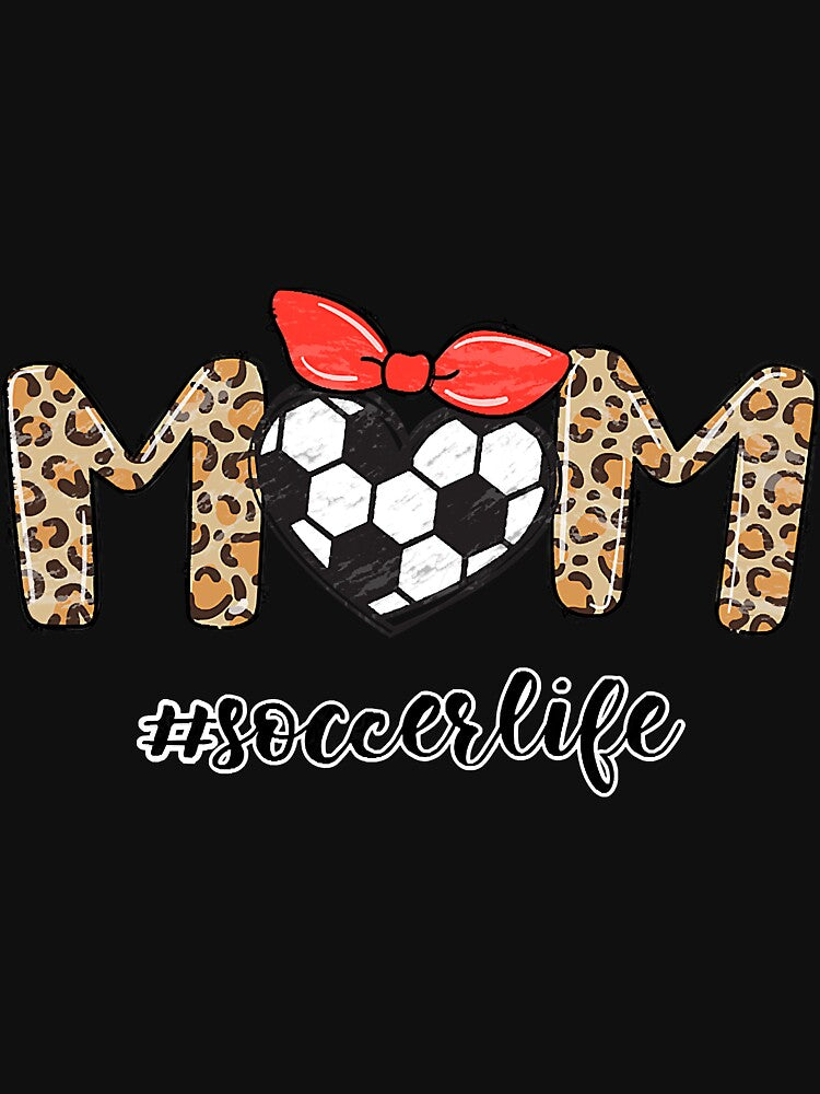 Soccer Life Mom Funny Leopard Football by BundlerVq
