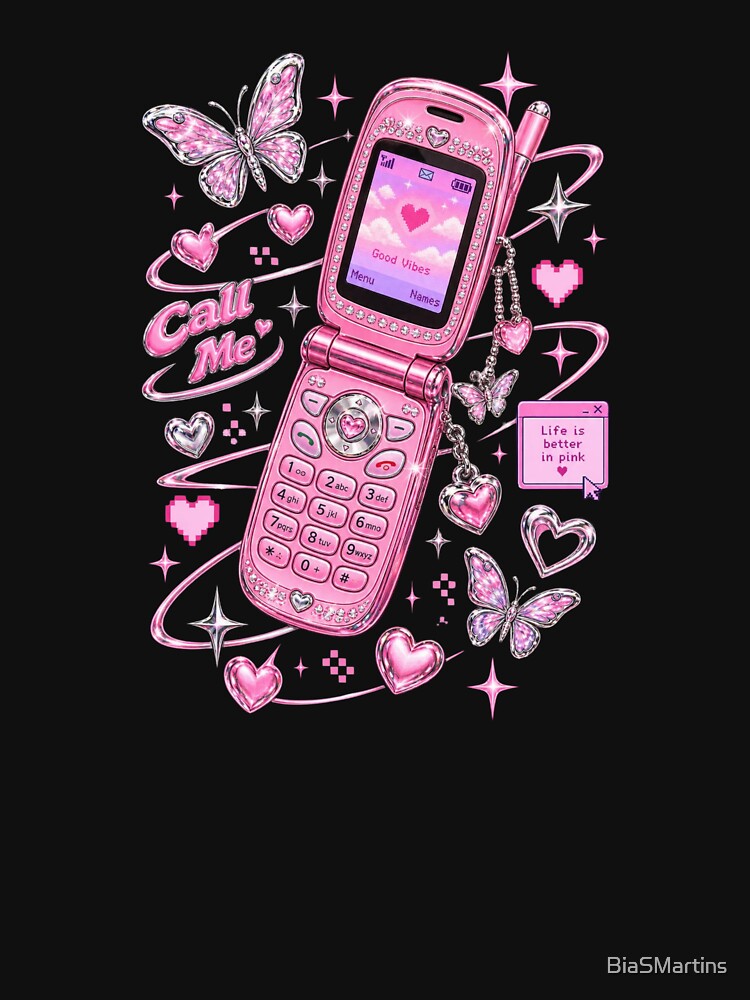 Pink flip phone by BiaSMartins
