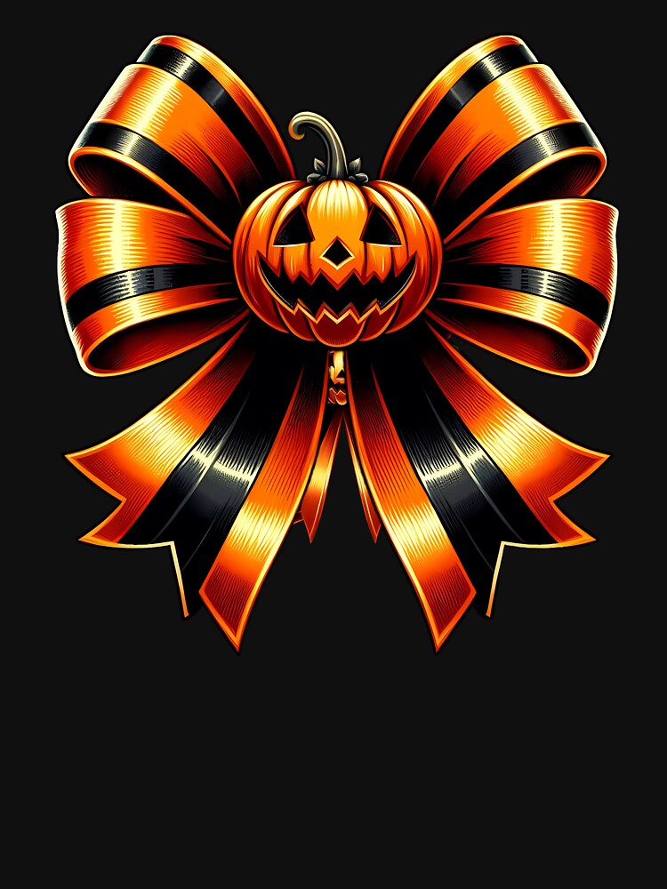 Halloween Orange and black Coquette Bow by ABMO-store