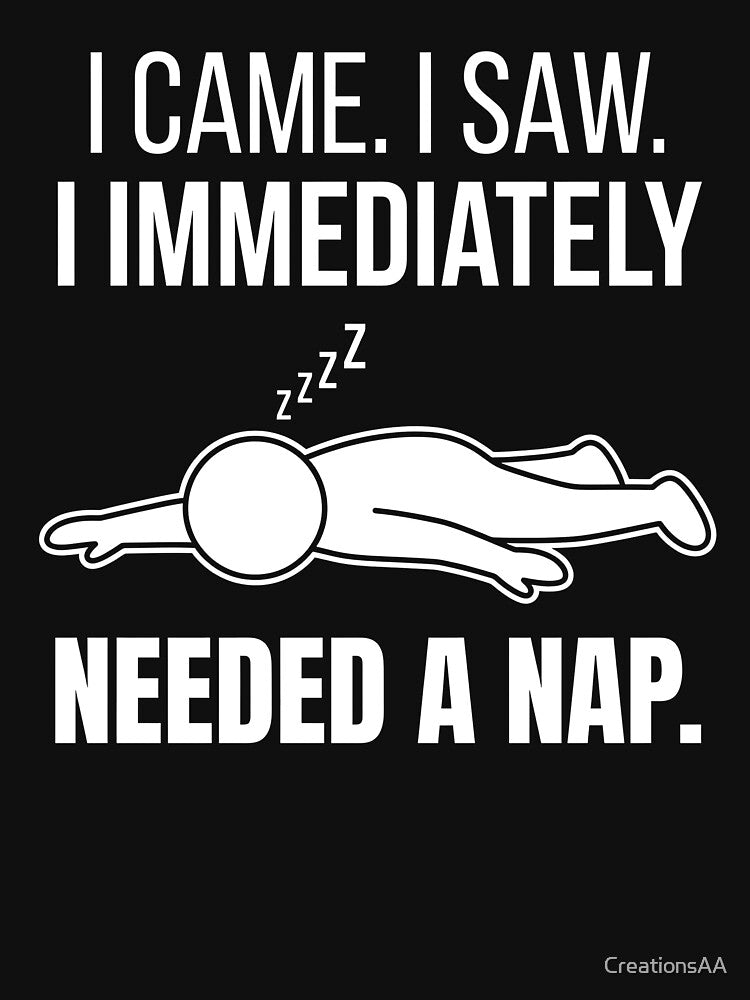 I Came. I Saw. I Immediately Needed a Nap. Funny Introvert Typography by DesignbyAACreations