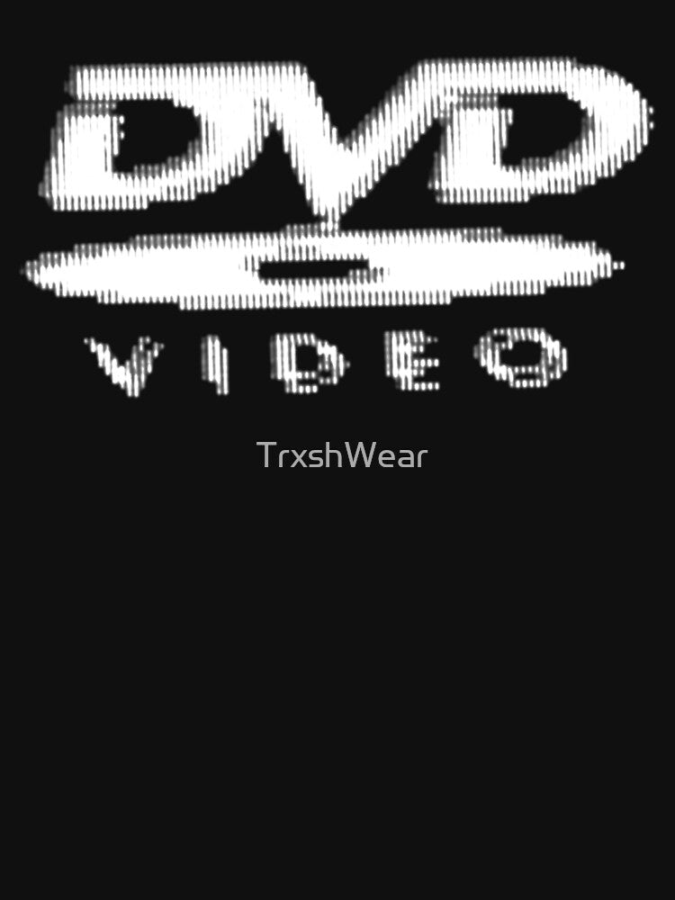 Retro White DVD Video Logo Y2K Aesthetic 2000s Nostalgia Tech by TrxshWear