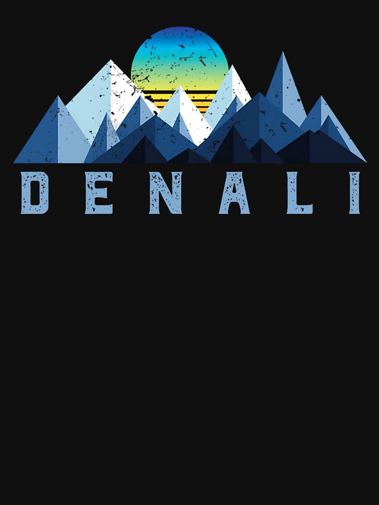 Vintage Denali Retro National Park Geometric by Marguritesuzy