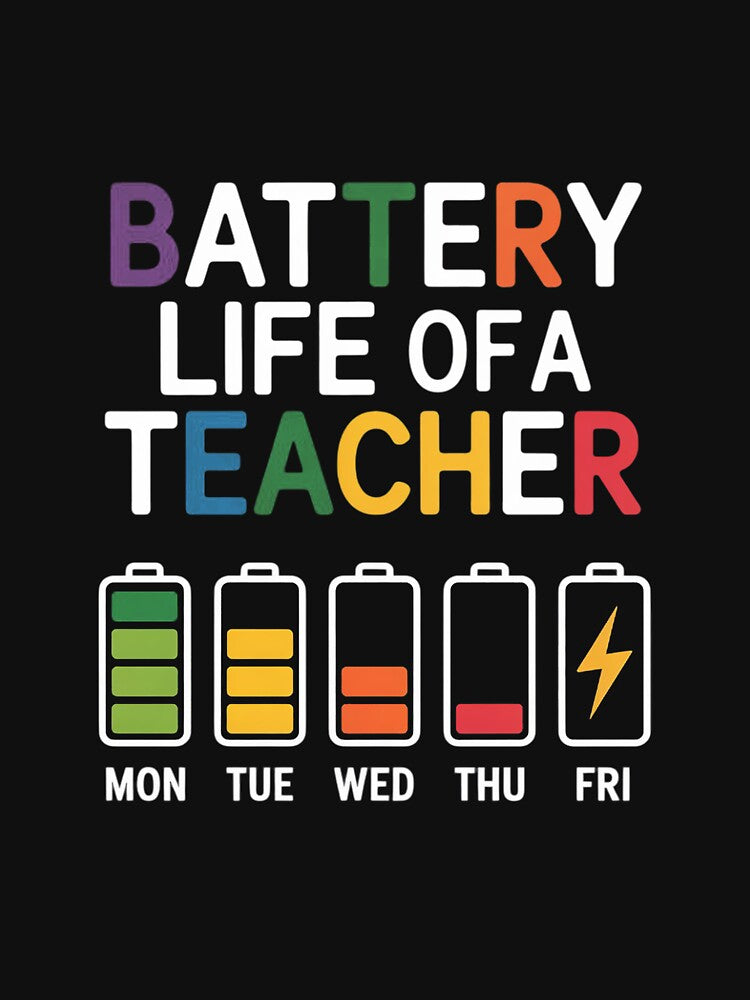 Battery Life Of A Teacher School Teacher Appreciation by Minoloinan