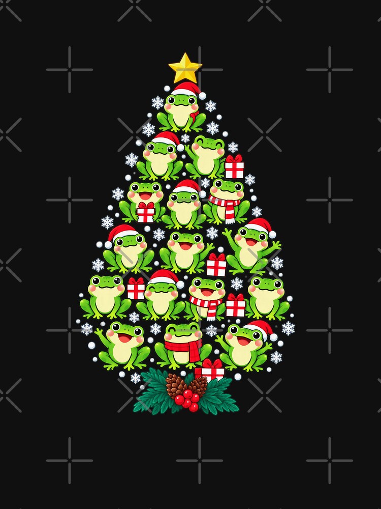 Festive Frog Christmas Tree by elderberry