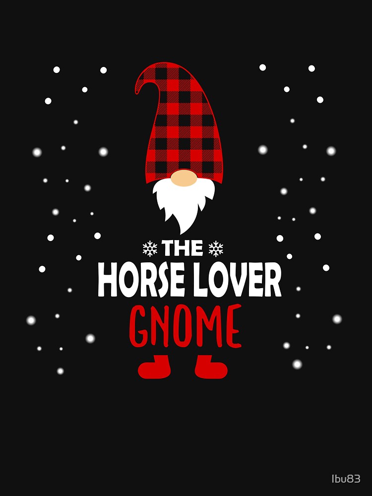Christmas horse lover Gnome Red Plaid Gift by Ibu83
