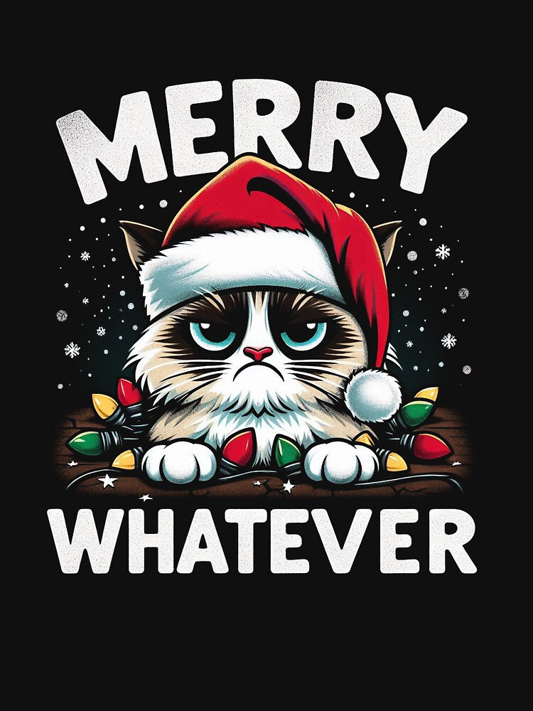 Christmas Cat Merry Whatever by MiBonitaDesigns