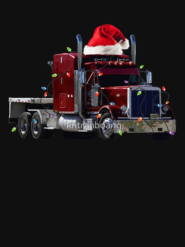 Funny Christmas Truck Driver Gift - Happy Holiday Gift - Neon Christmas Lights - Trucker by kntranhoang