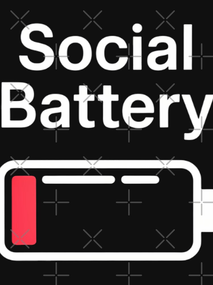 Funny Social Battery Introvert by CookWorldLaughs