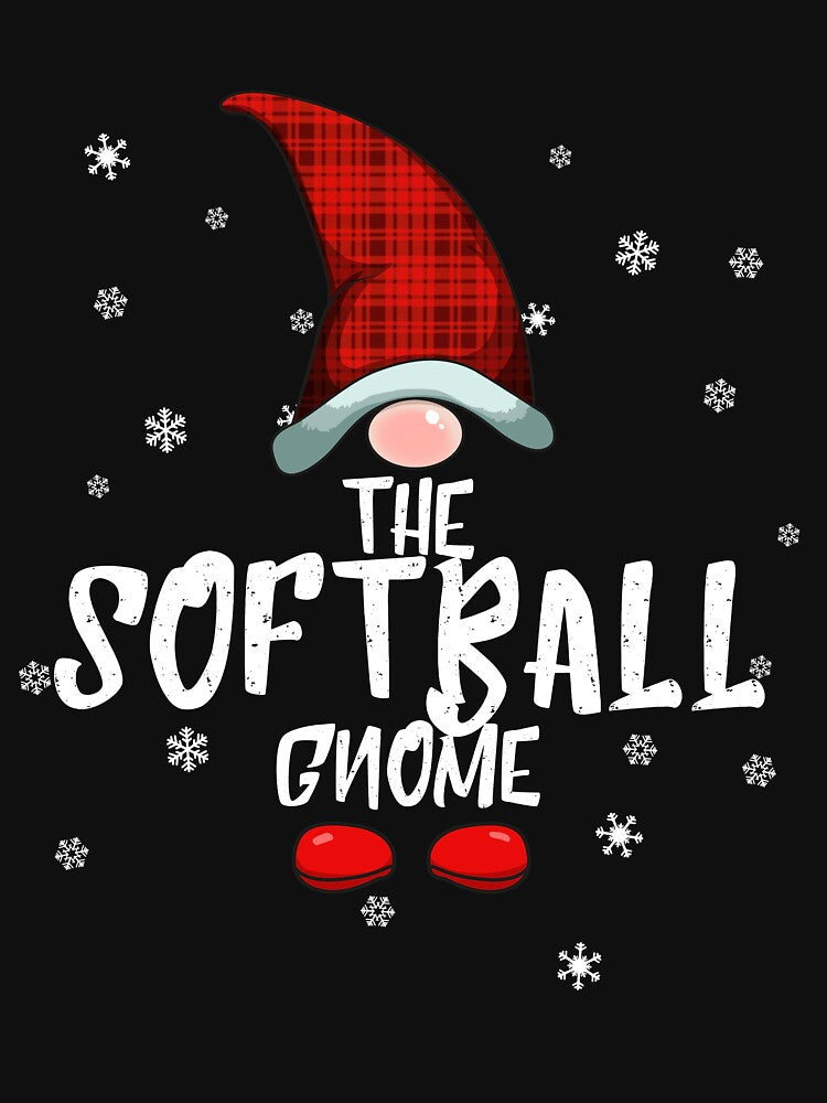 Softball Gnome Family Christmas Pajama Softball Gnome Gear by DynamicDesign
