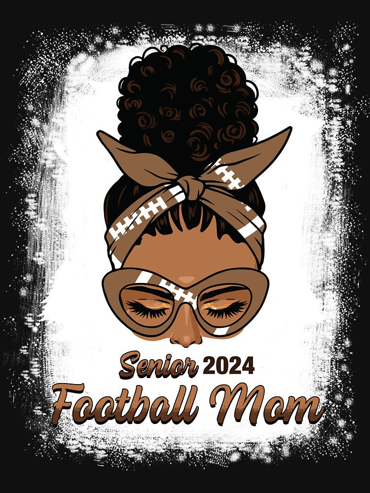 Afro Messy Bun Football Mom Shirt, Funny Football Mom Shirt, Game Day Footabll, Sport Mom Shirt by winfredkareem