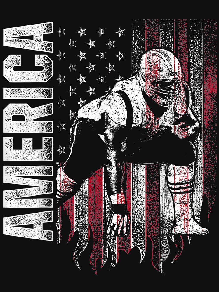 Lineman America Flag Offensive Defensive Player by lindaxse