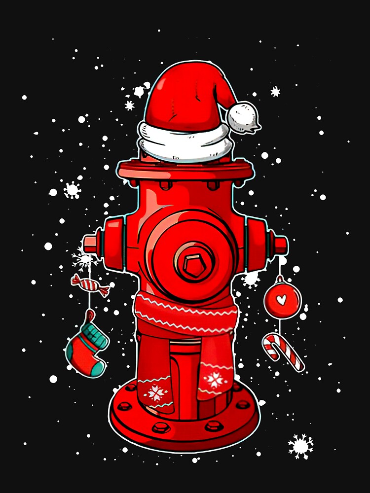 Christmas Fire Hydrant Classic T-Shirt, Christmas Fire Hydrant Shirt Gift For Firefighter T-shirt by McCaffrey584
