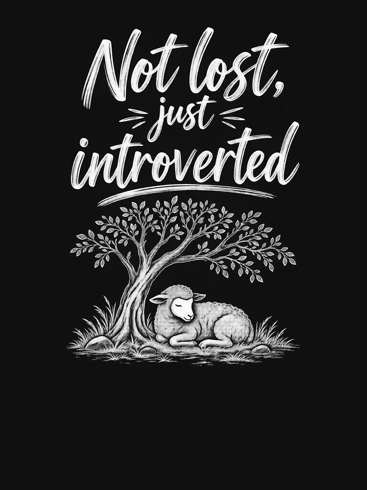 Not Lost Just Introverted Sheep - For Dark Colors by BereanMerch