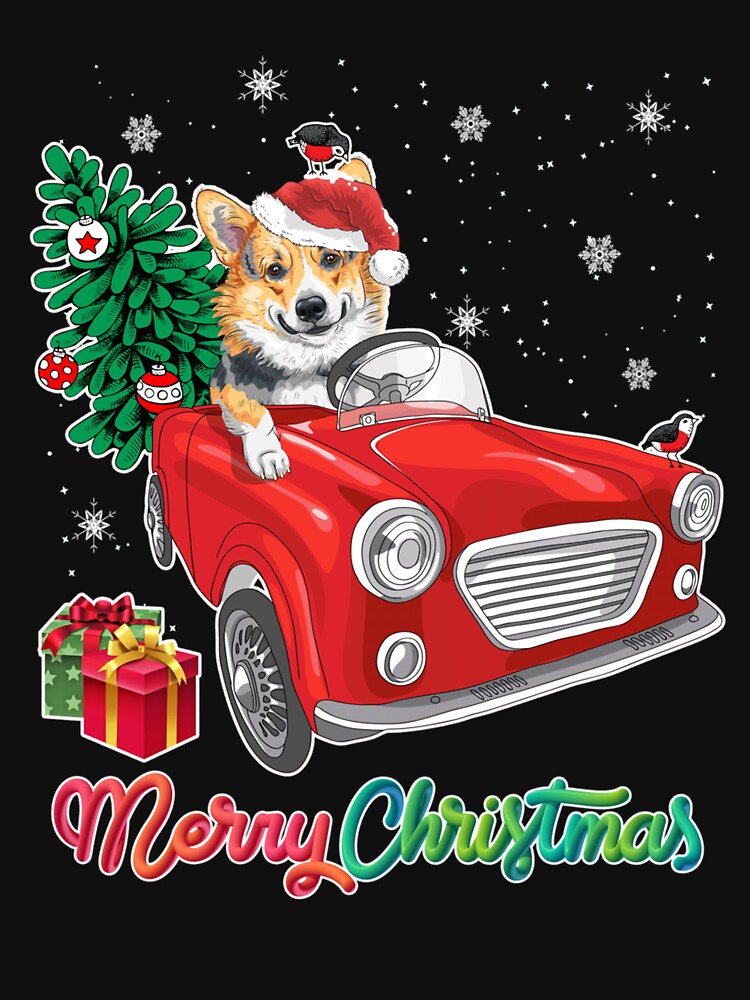 Corgi Dog Red Truck Christmas Pajama by rexalexisdoy