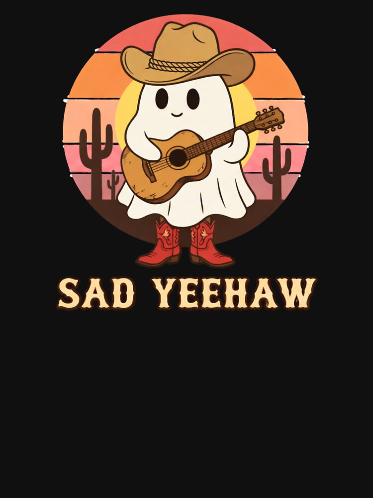 Cute Ghost Cowboy Playing Guitar by GeekGuysShop