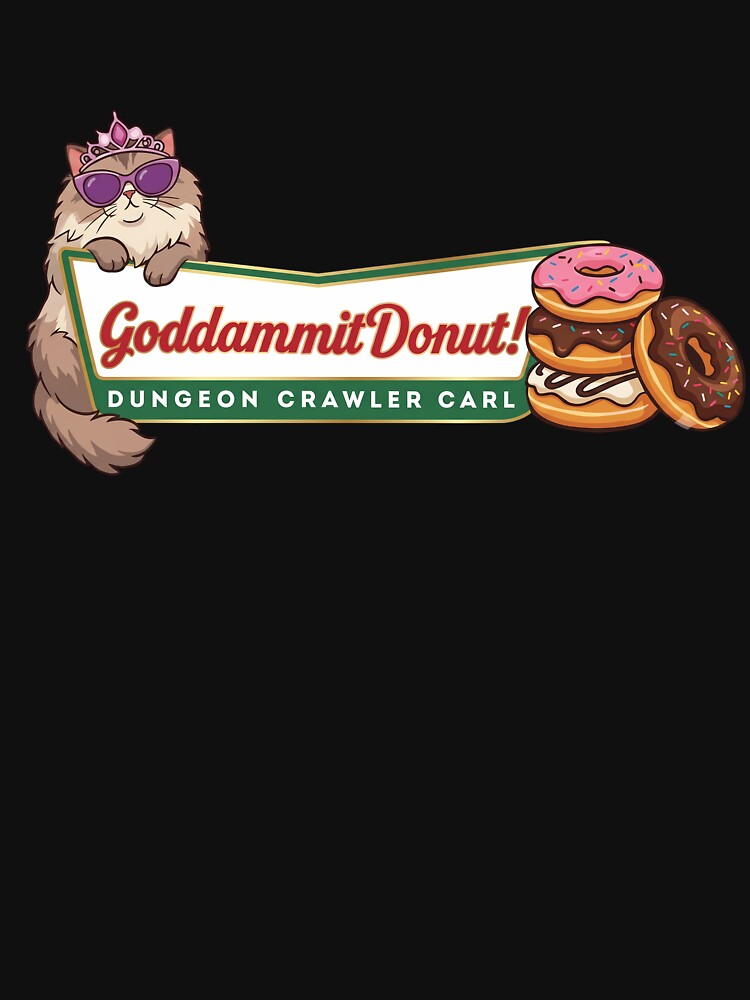 Goddamnit Donut Retro Logo Parody Dungeon Crawler Carl by Devilians92