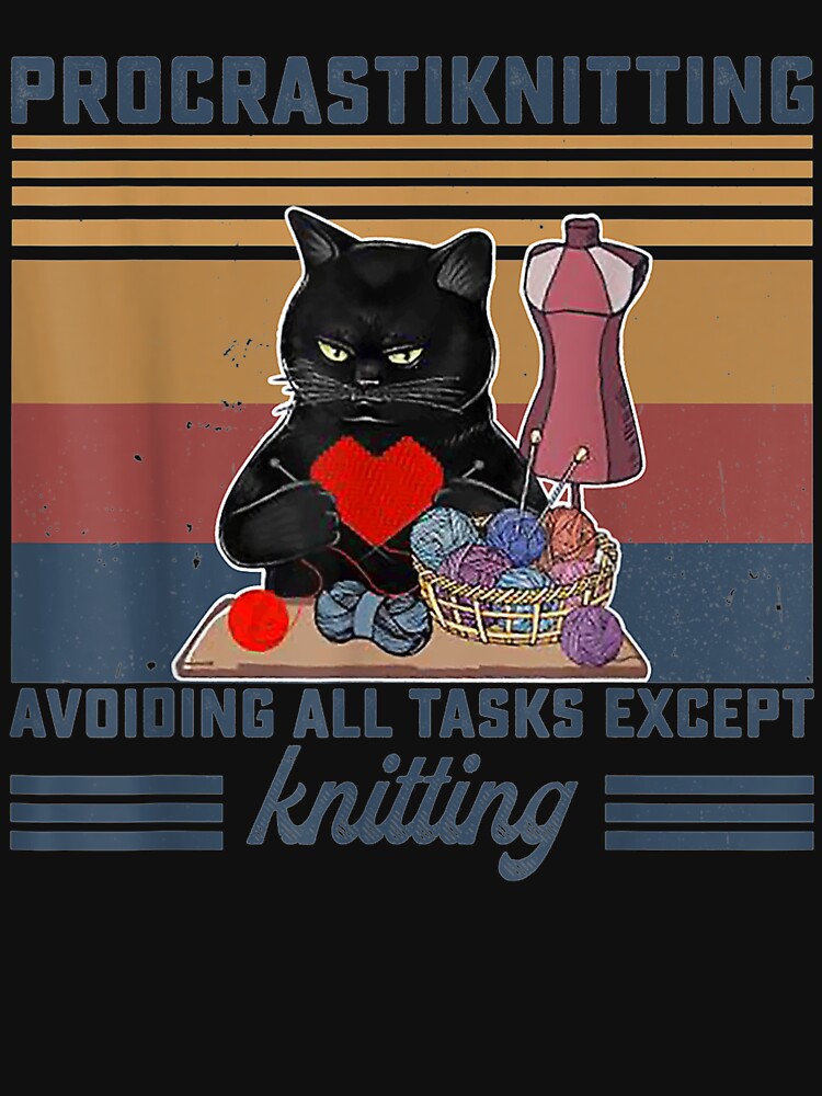 Funny Procrastiknitting Knitting Lover Gag Gift Definition by aguilaro