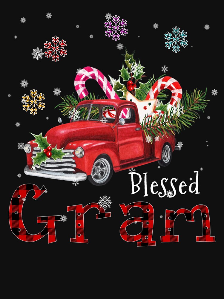 Blessed Gram Christmas Red Truck Gift For Grandma by ainegonza