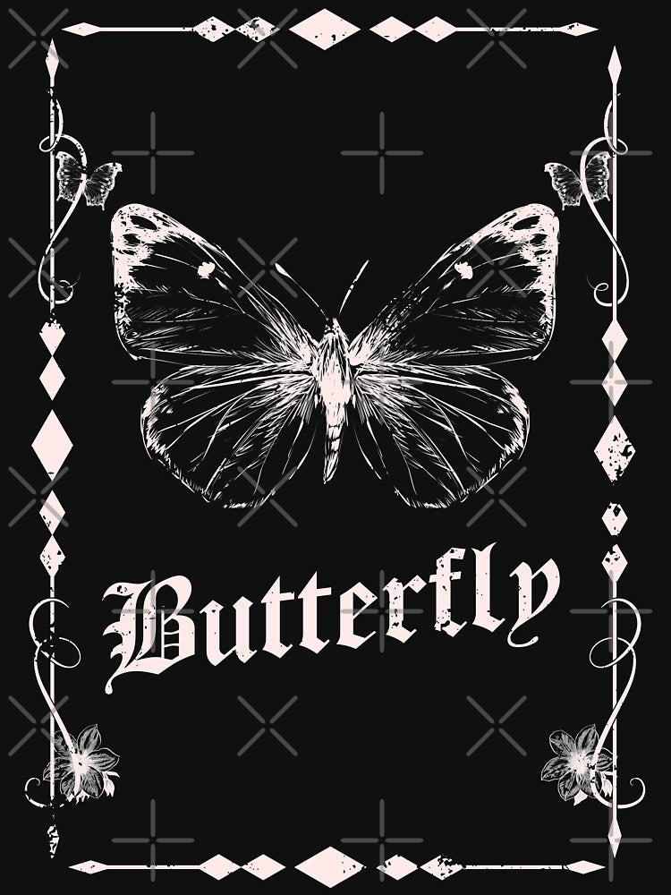 Butterfly Grunge Fairycore Aesthetic Goth Fairy Grunge by Vasyl  Chernovol