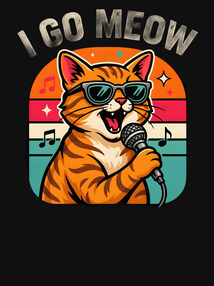 I Go Meow Retro Meme Funny Vintage Cat Meme for Cat Lover by Redgiant87x