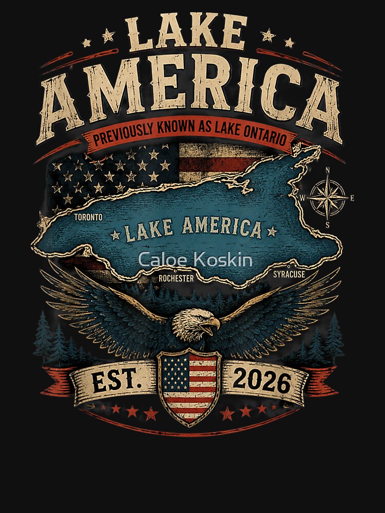 Lake America USA Previously Ontario Canada Funny Patriotic by SuziLope