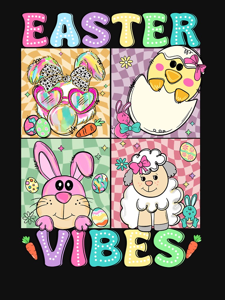 Easter Vibes Coquette Bow Bunny Tie Dye Easter Day Girls by TalalosART
