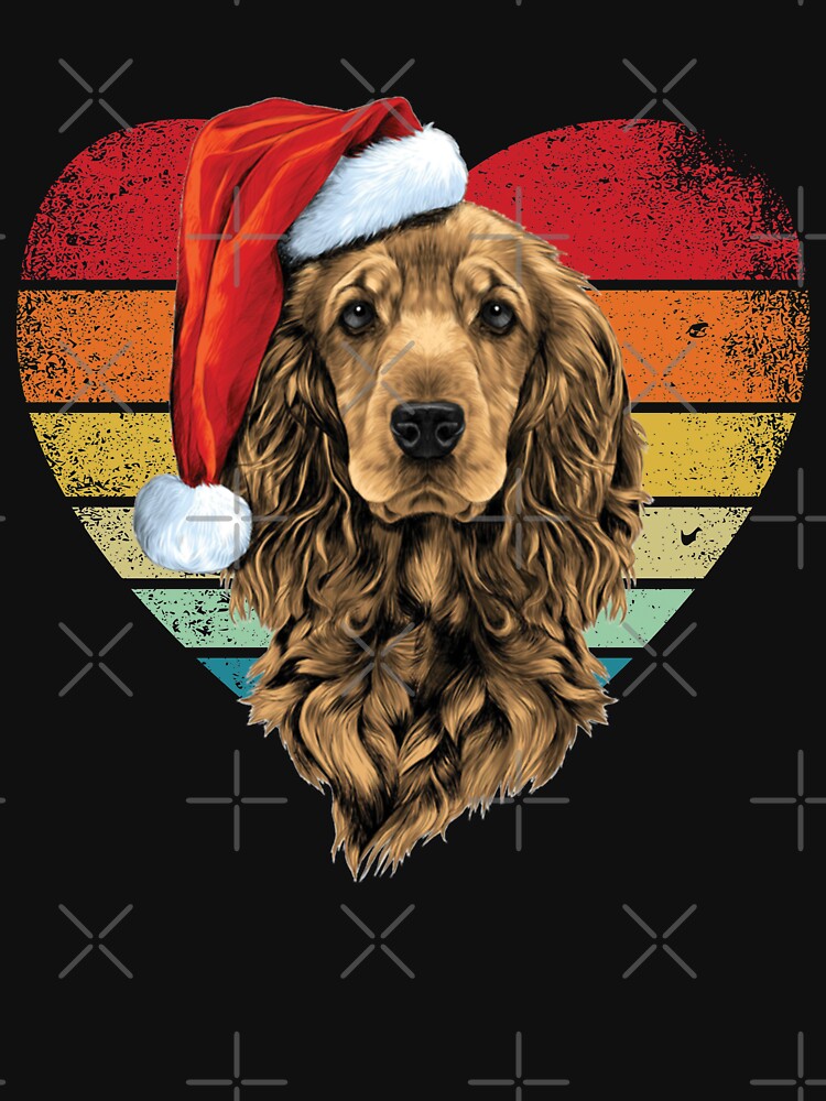 Dog Santa Christmas - Vintage heart Dog by DavisHasari