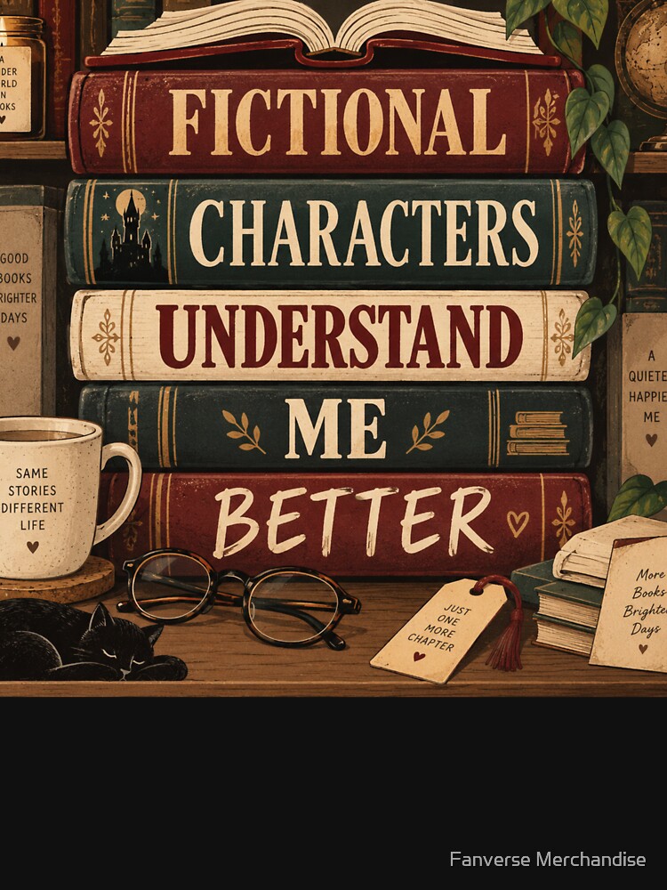 Fictional Characters Understand Me Better Funny Bookish T-Shirt by Fanverse Merchandise