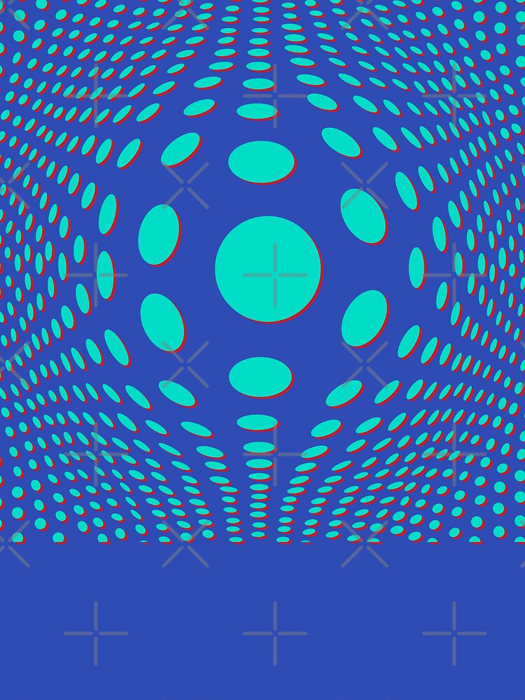 Blue dots 70's retro Pop Art by ASKEW GRAPHICS