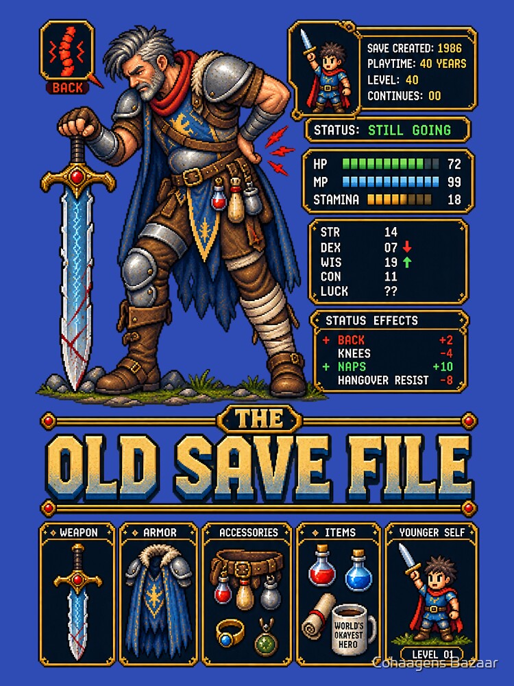 The Old Save File – Level 40 Retro Gamer RPG by Cohaagens Bazaar