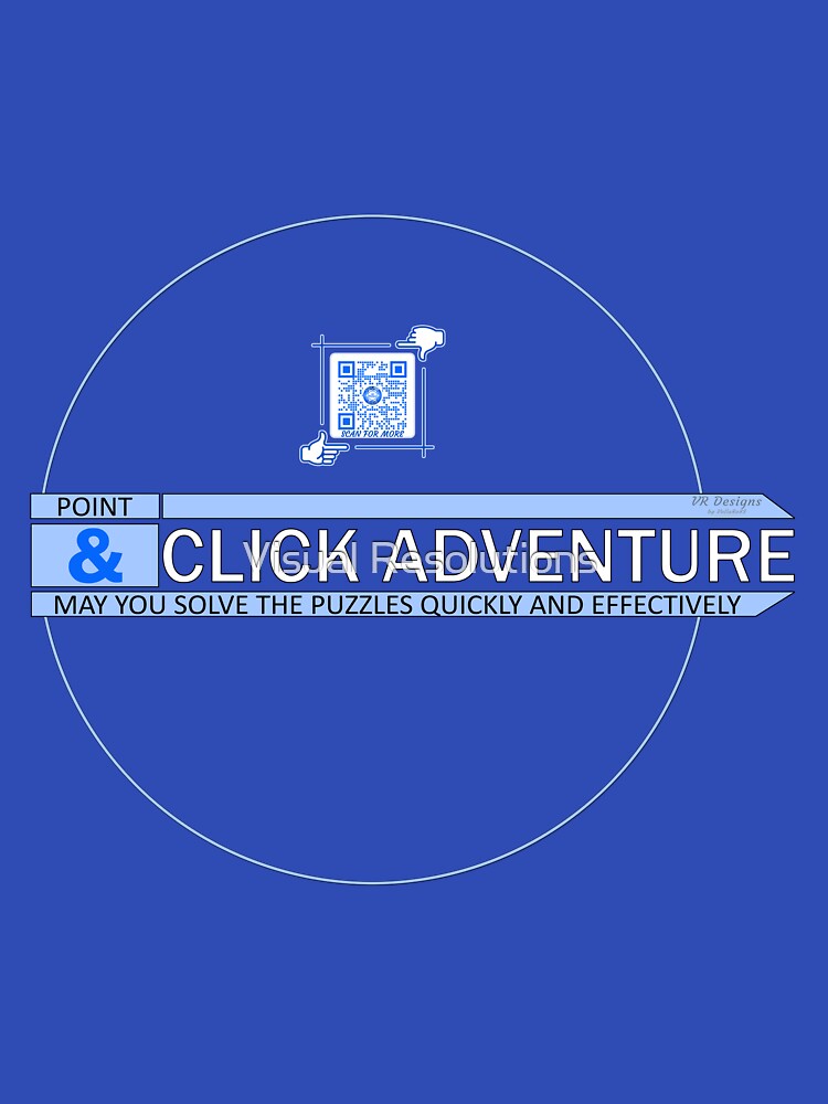 Point & Click Adventure Gaming Logo V3 (Blue/White) by Visual Resolutions