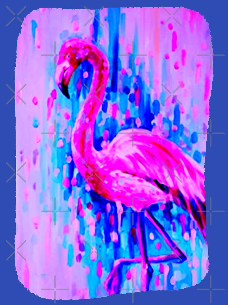 BRIGHT PINK AND PURPLE FLAMINGO 3D ABSTRACT by THE AMERICAN TEEVANGELIST