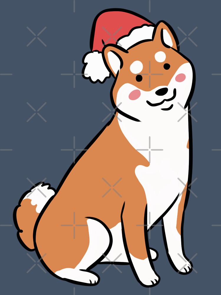Cute christmas shiba inu dog illustration by Yarafantasyart