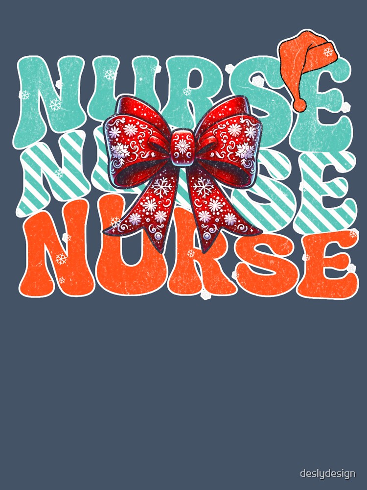 Christmas Nurse – Festive Holiday Bow Design by deslydesign