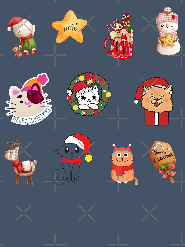 A Merry Christmas kitty cat Santa cats.  Cute and funny Christmas cat gifts for cat lovers, cat owners and Christmas Enthusiasts by haRexia