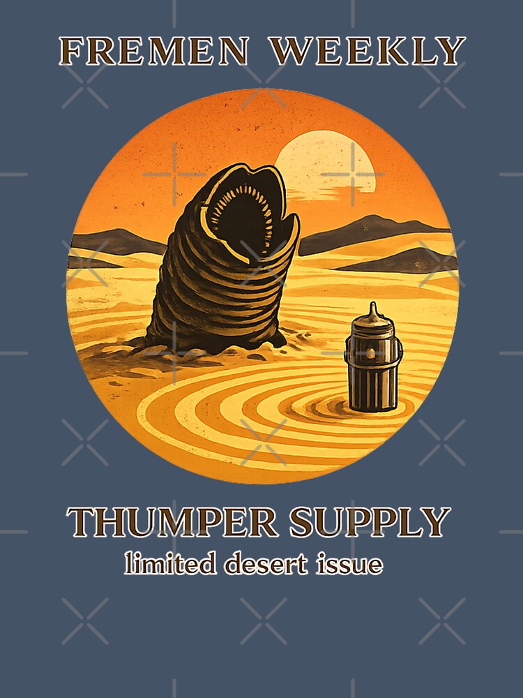 Off World Supply Thumper Supply Retro Sci Fi T-Shirt Desert Colony Gear by Kevin Shearer
