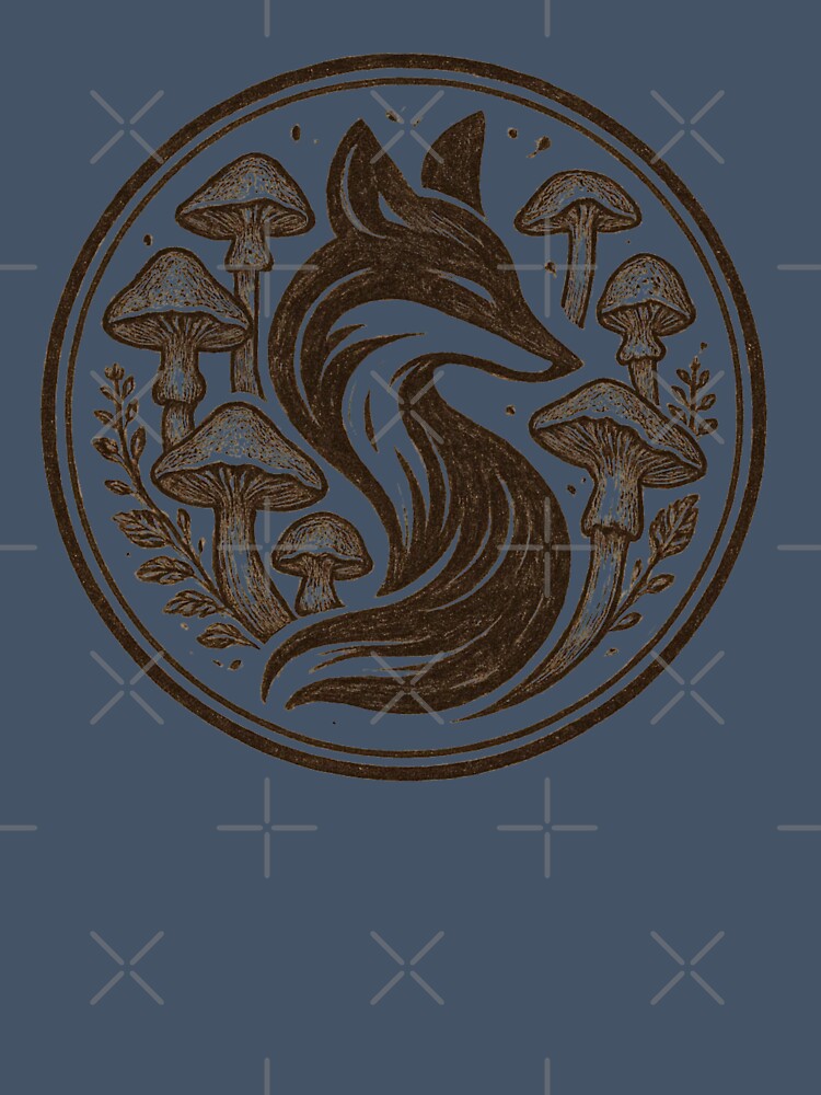 fox with around the mushroom classic tshirt by anandsiva2703
