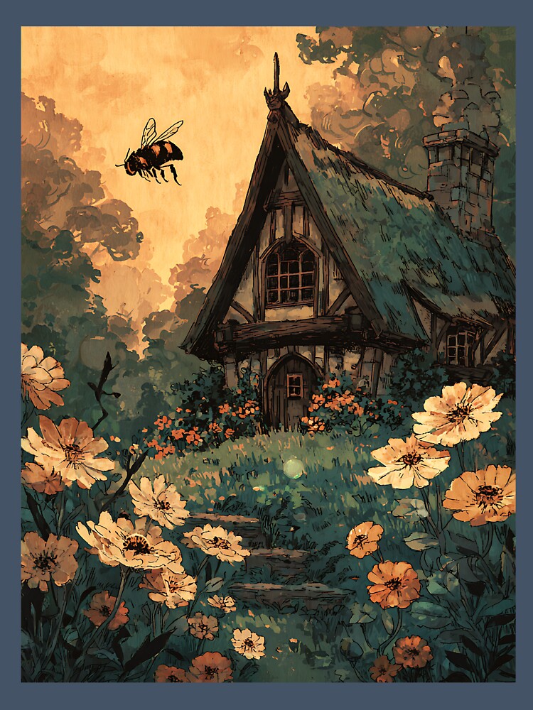 Sweet Cottagecore Busy Bee by bapupa