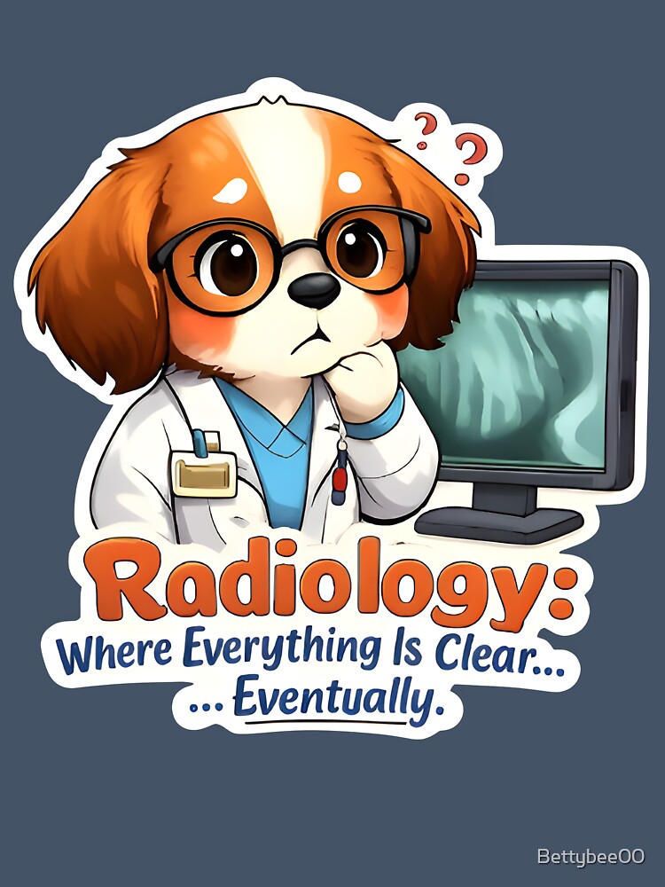 Radiology: Where Everything Is Clear… Eventually – Funny Vet X-Ray Art by Bettybee00