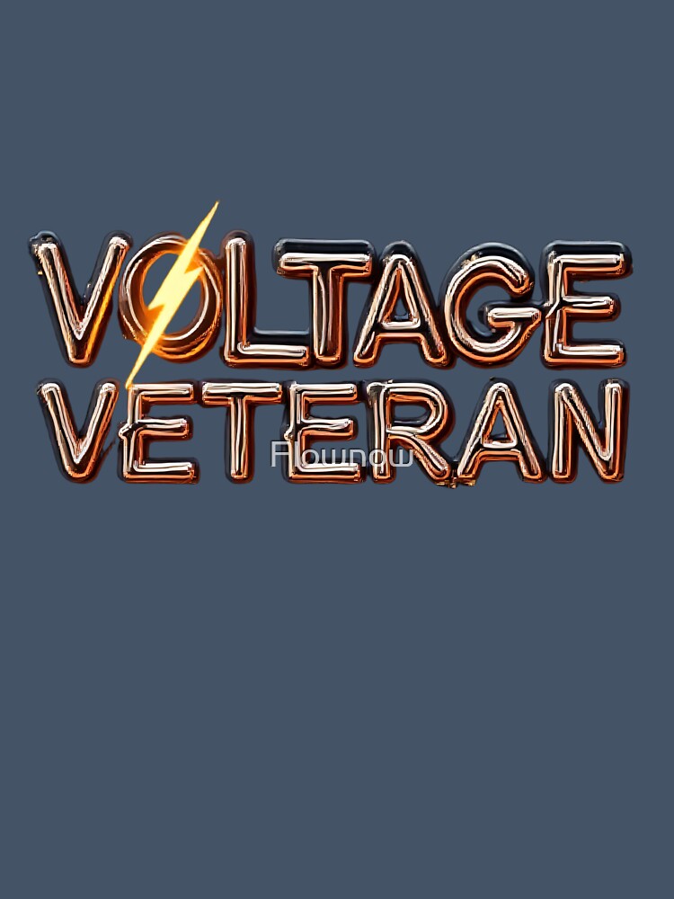 Master Electrician Gift - Voltage Veteran Wire Typography Design by Flownow
