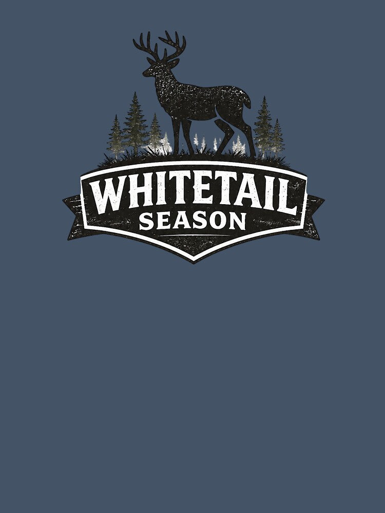 Whitetail Season Vintage Deer Hunting Badge Design by EastEndTownie