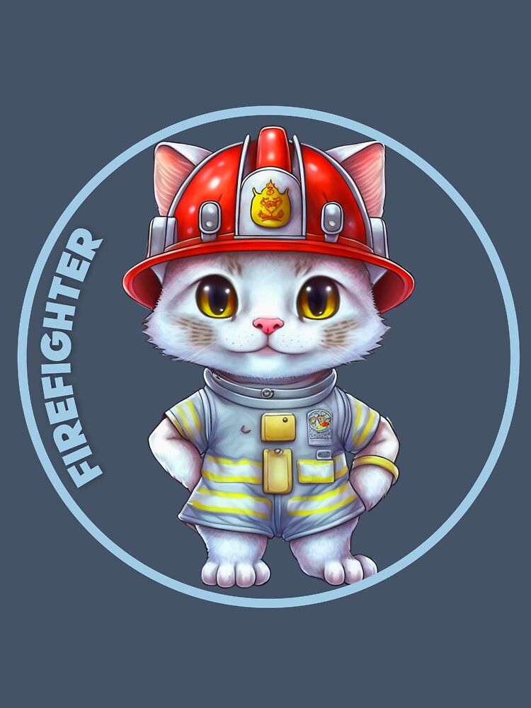 Firefighter, sweet cat by HarriPaloma