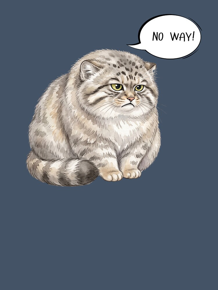 No Way! | Funny Pallas Cat (Manul) Reaction Meme Design by HelgaCraftery